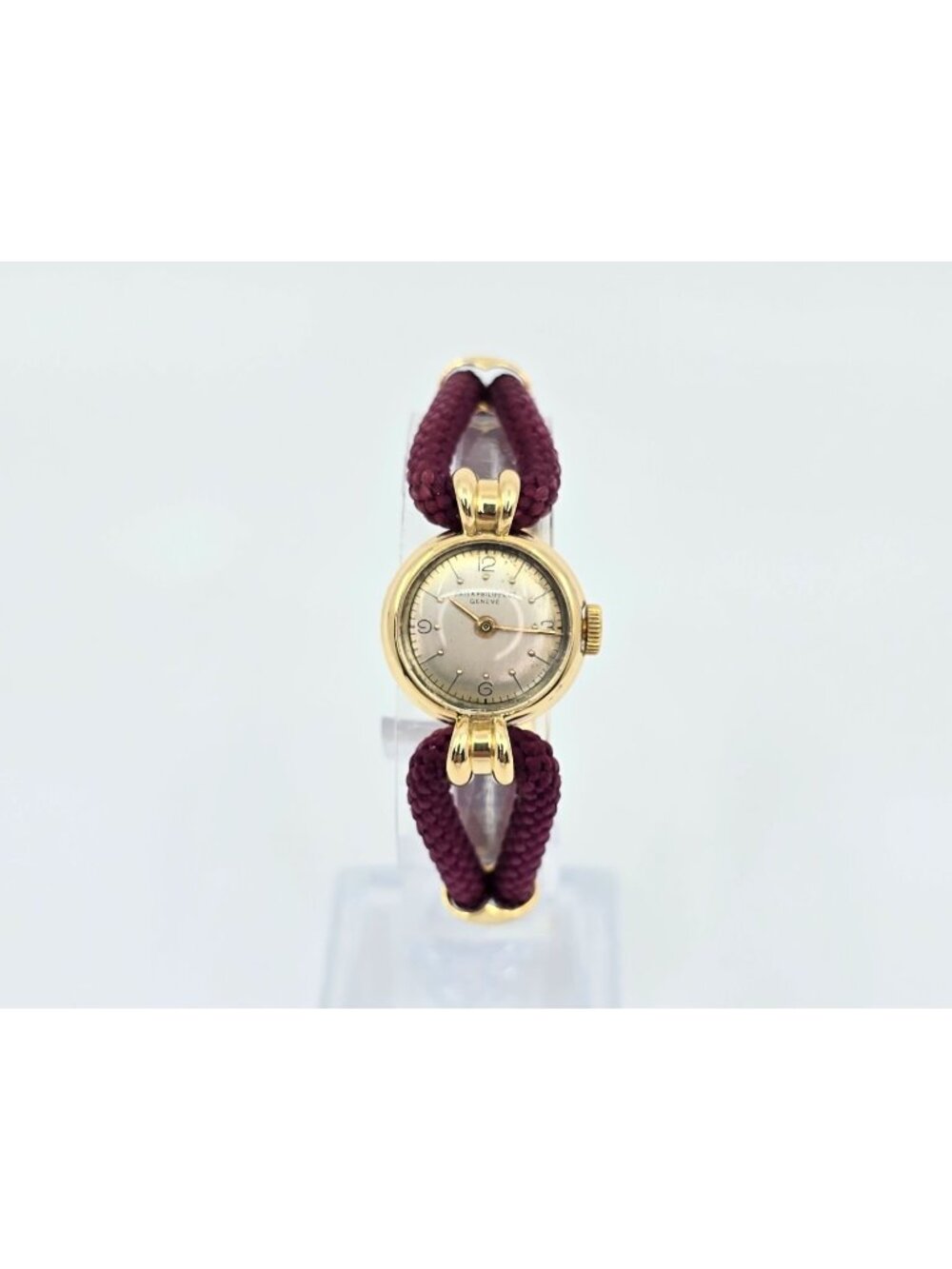 Vintage Patek Philippe 18K Gold Ladies Cocktail Watch Woven Rope Bracelet Swiss